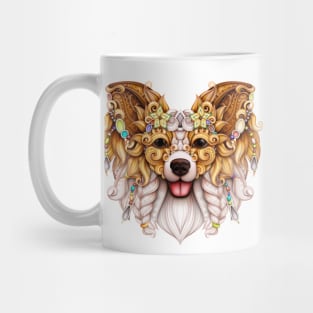 Funny Papillon Portrait Mug